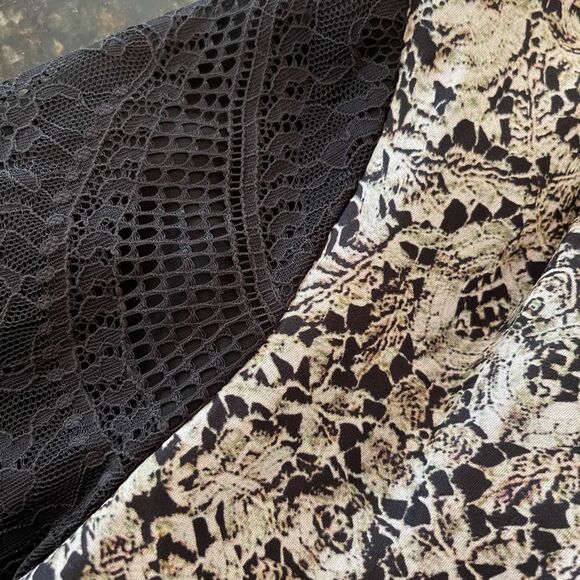 *SILK* Sz 10 Magaschoni Tapestry Lace Print Top EUC - Picture 8 of 14